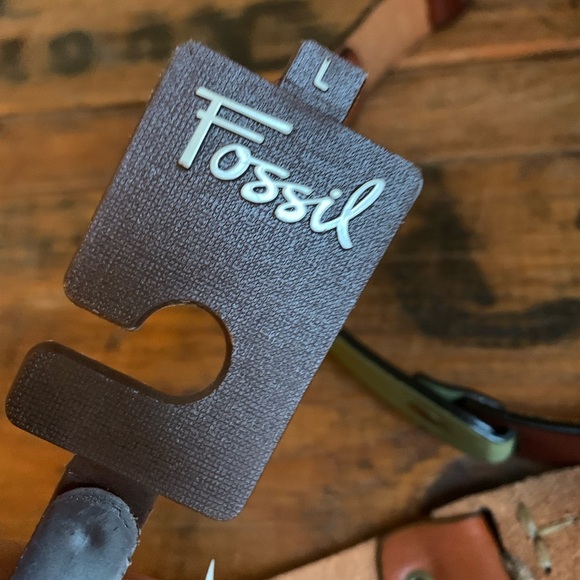 Fossil belt leather patchwork mixed colors - Picture 6 of 7